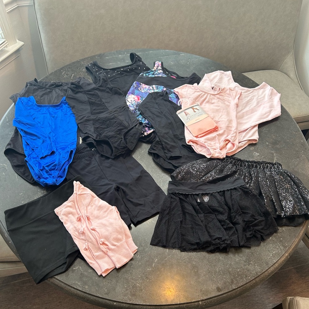 Ballet/Gymnastics Outfits, 13 Piece Lot, Size S, M, L (Sizes 6 to 12)